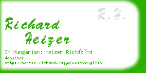 richard heizer business card